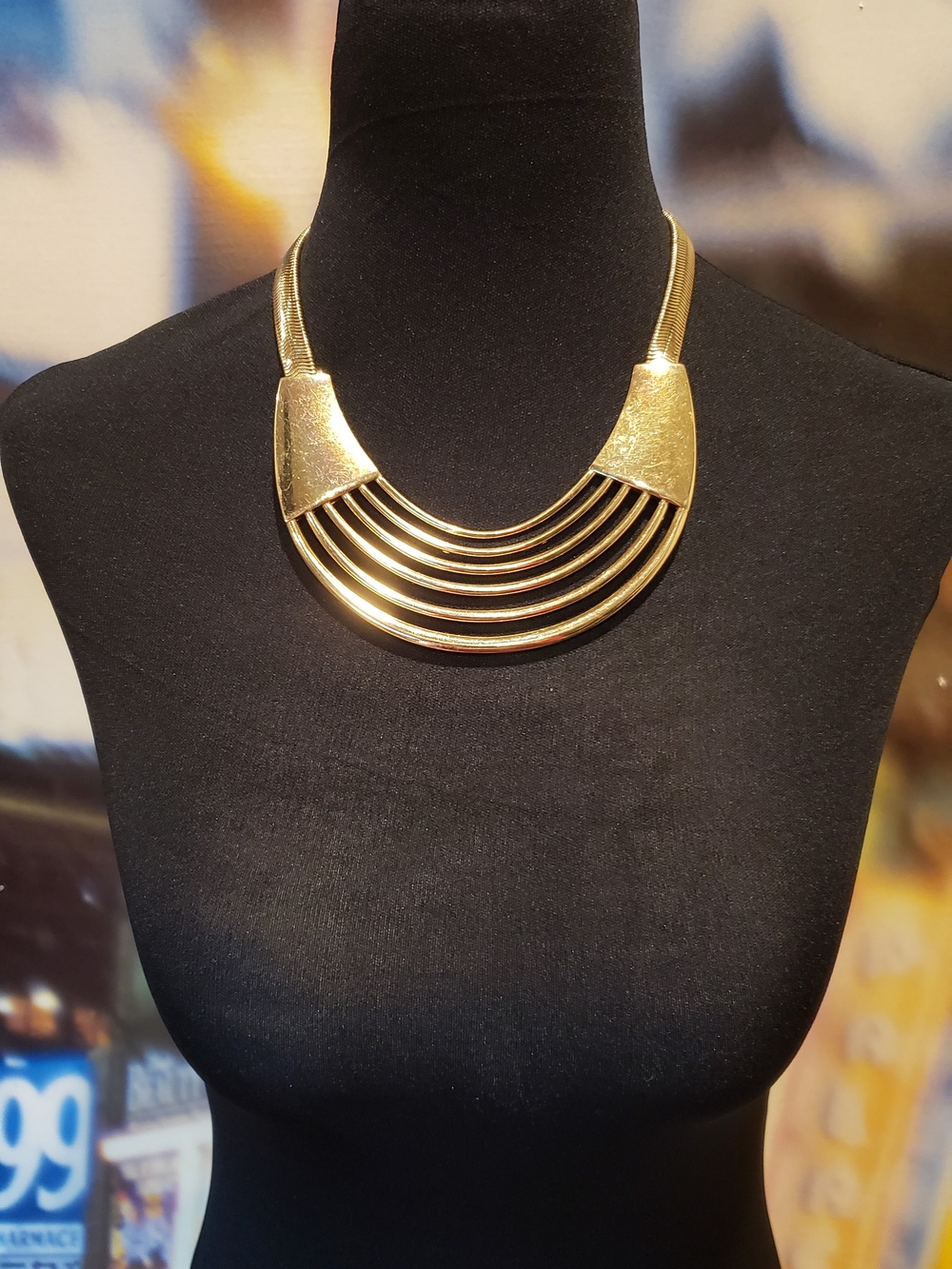 Gold Statement Collar Necklace